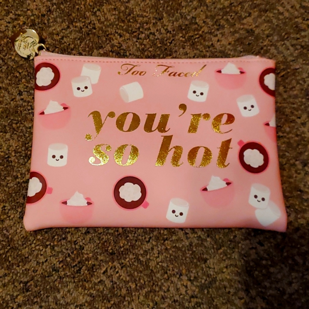 🧁NWOT Too Faced "You're so hot" Cosmetic bag - Picture 1 of 3